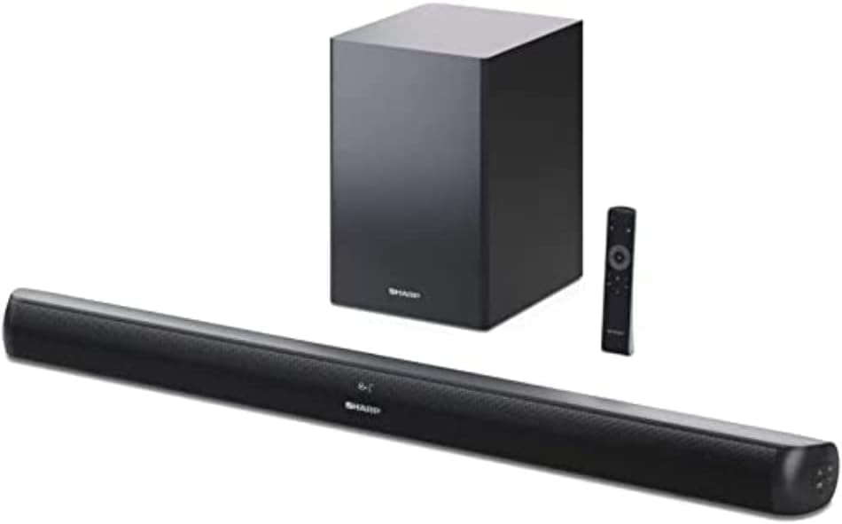 SHARP HTSBW202 2.1 Soundbar 200W (USB, Bluetooh, HDMI, Optisch, AUX-In (3,5mm), Breite: 92cm), draht
