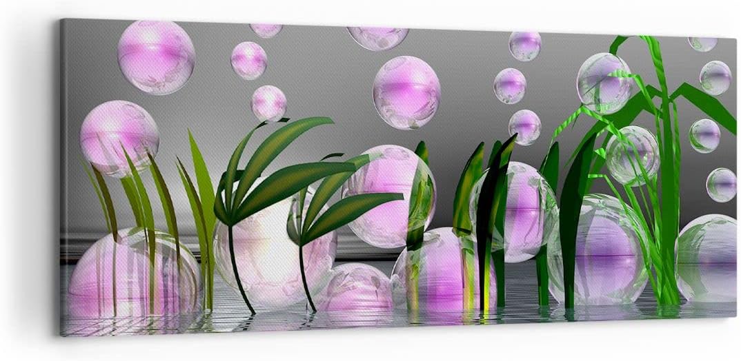 Wandbilder Dekoration Wohnzimmer Computer Grafik Blase Panorama Bilder auf Leinwand 120x50cm Leinwan