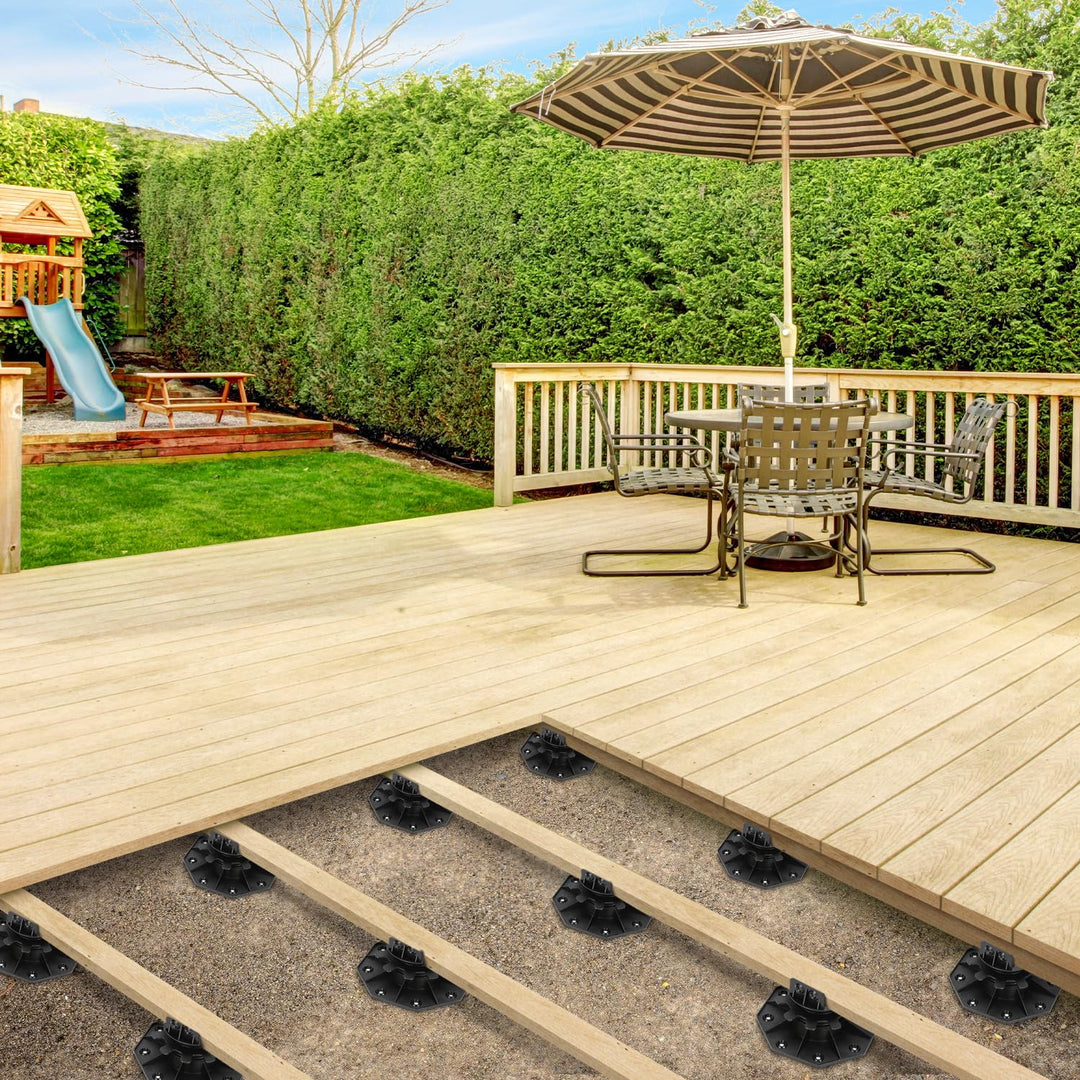 Ansobea 10 Stück Stelzlager höhenverstellbar I 30-60mm Terrassenlager I füsse verstellbar I Plattenl