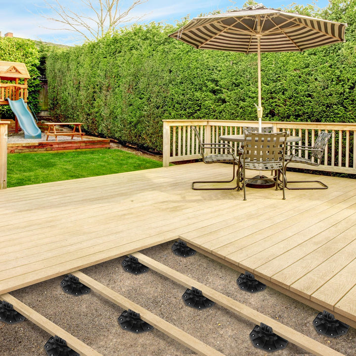 Ansobea 10 Stück Stelzlager höhenverstellbar I 30-60mm Terrassenlager I füsse verstellbar I Plattenl