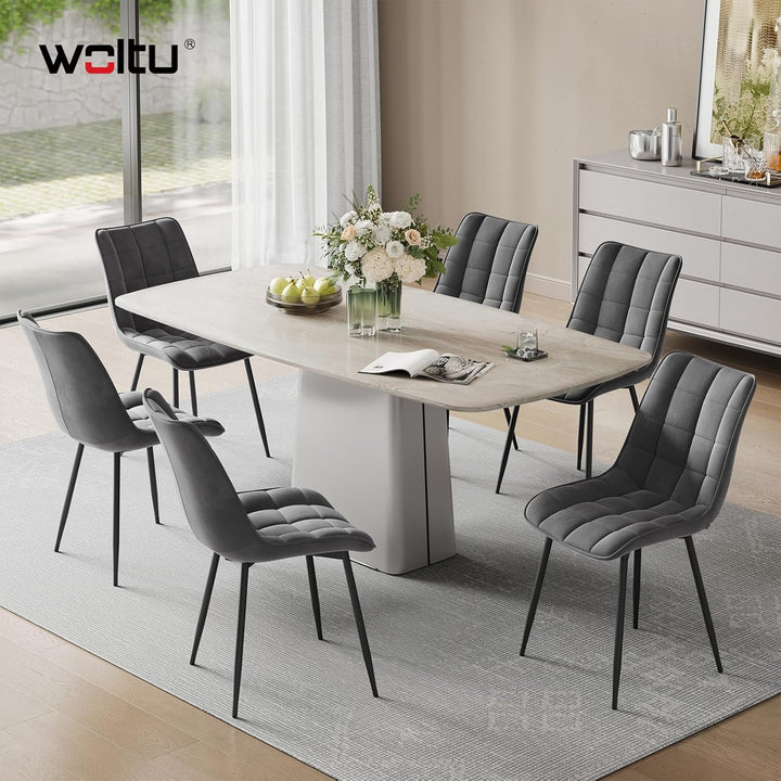 WOLTU® Esszimmerstühle BH142dgr-2 2er Set Küchenstuhl Polsterstuhl Wohnzimmerstuhl Sessel mit Rücken