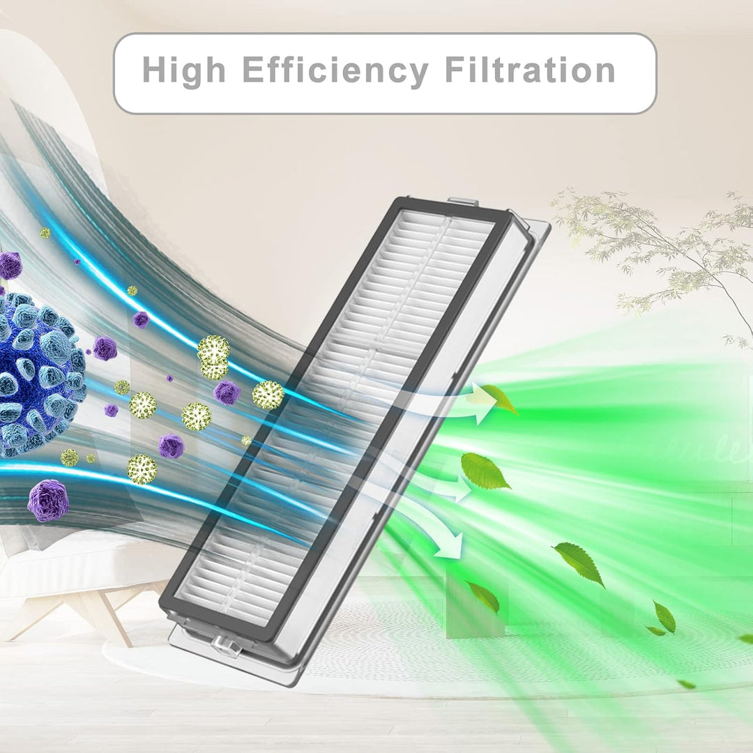 AiLomey Zubehör für Dreame L10s Ultra/ L10 Ultra, Ersatzteile für Xiaomi X10+, 1 Hauptbürste, 4 Filt