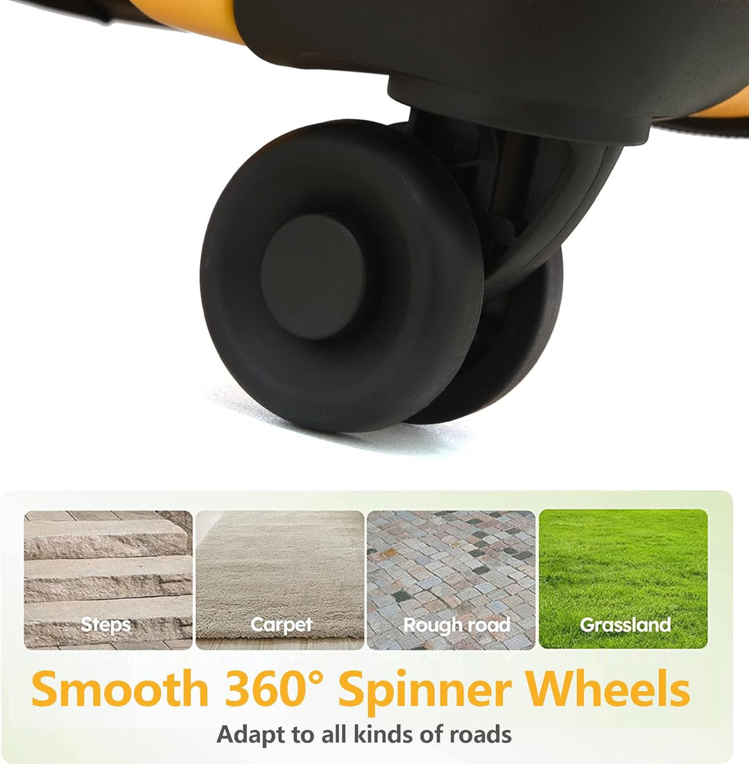 TydeCkare 20" Handgepäck mit Laptopfach, 55x40x20cm, Airline Kompatibel, 34L Hartschalenkoffer Klein