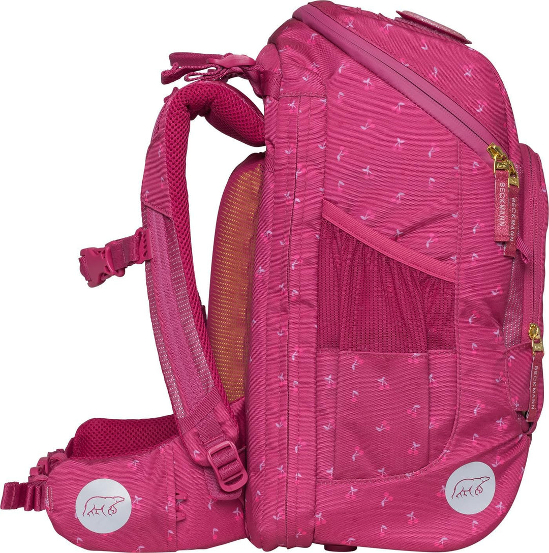 BECKMANN, Schulrucksack-Set Active Air FLX, 6-teilig, Grundschule, inkl. Regenüberzug, 22L, Cherry