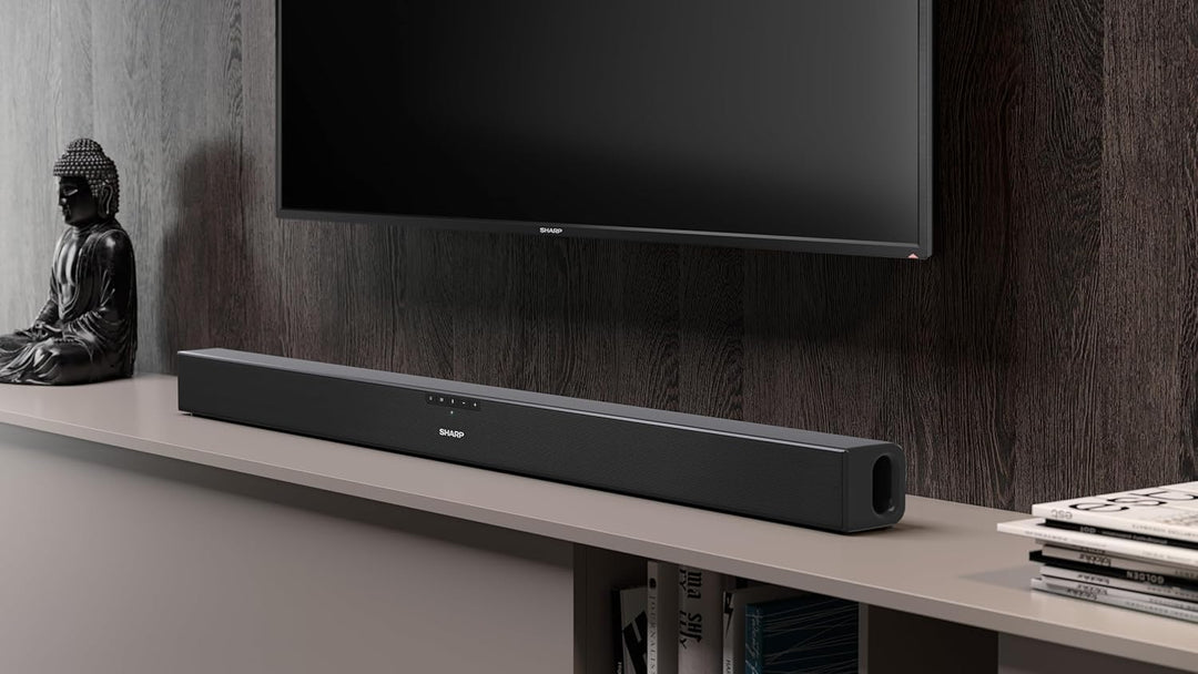 SHARP HTSB140MT 2.0 Soundbar 150W (USB, Bluetooth, HDMI, Optisch, AUX-In (3,5mm), Breite: 95cm), Sli