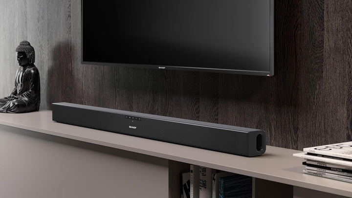 SHARP HTSB140MT 2.0 Soundbar 150W (USB, Bluetooth, HDMI, Optisch, AUX-In (3,5mm), Breite: 95cm), Sli