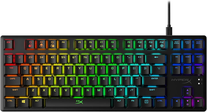 HyperX HX-KB7RDX-US Alloy Origins Core, RGB Mechanische Gaming Tastatur, Tenkeyless, Red switches (U