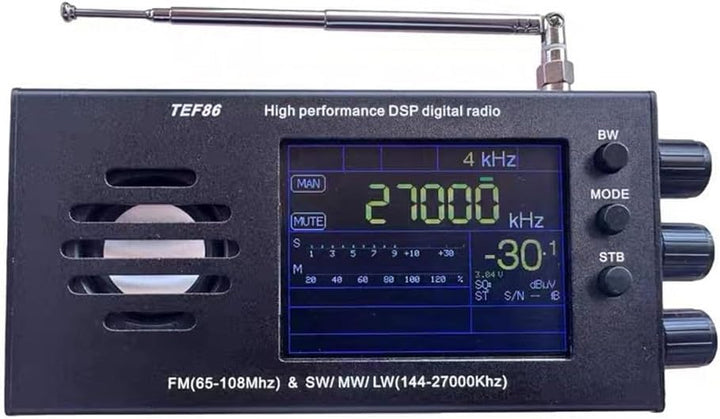 TEF6686 FM(65-108Mhz)&SW/MW/LW (144-27000Khz) DSP-Funkempfänger mit Batterie