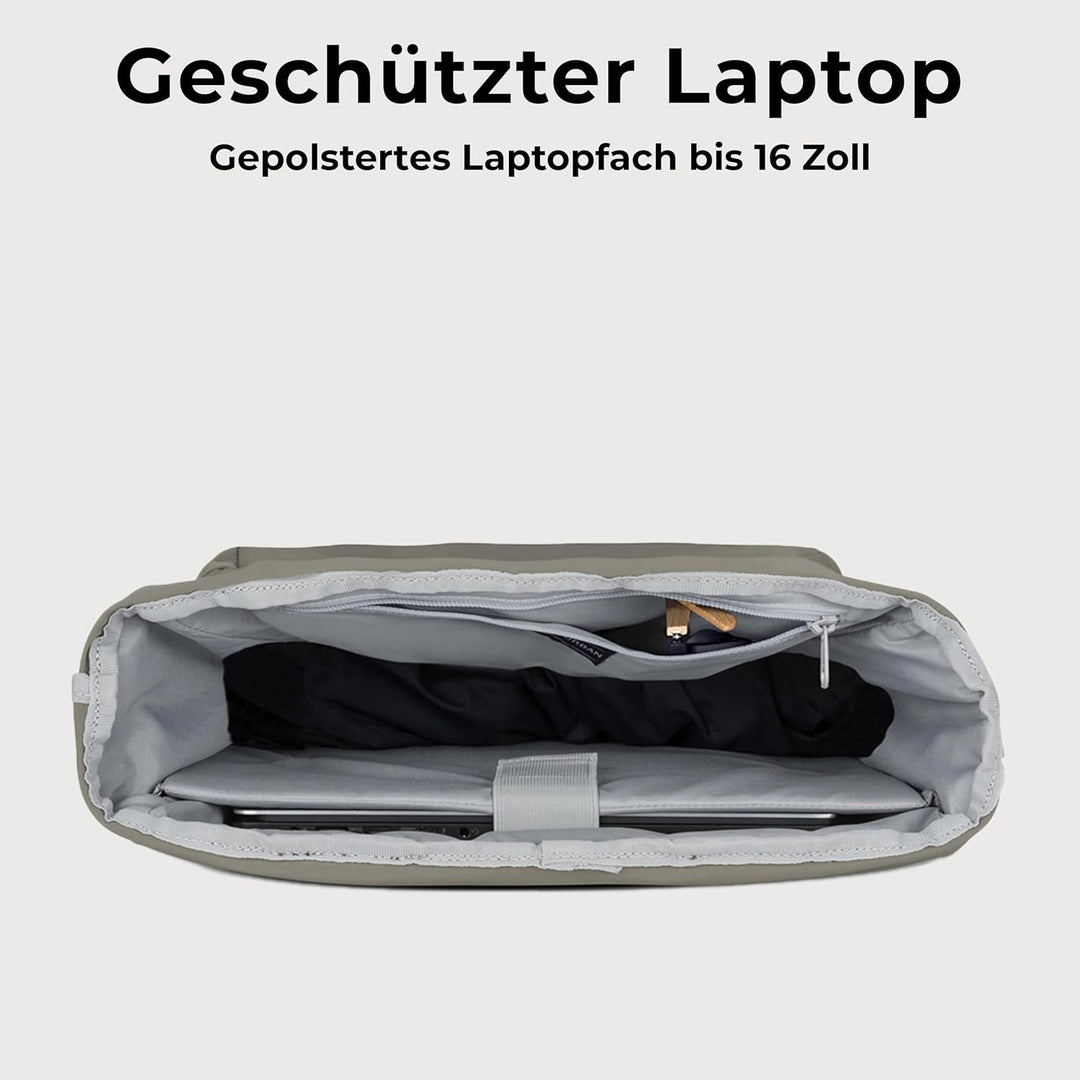 Johnny Urban Rolltop Rucksack Damen & Herren - Robin Large - Tagesrucksack mit 16 Zoll Laptopfach -