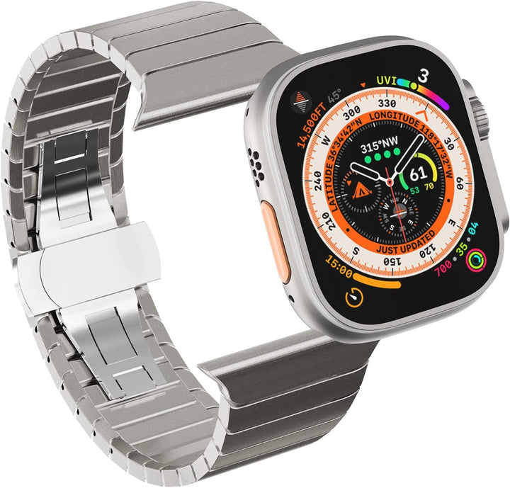 NewWays 38mm 40mm 41mm Kompatibel mit Apple Watch Armband,Edelstahl Gliederarmband ErsatzarmbÀnder G