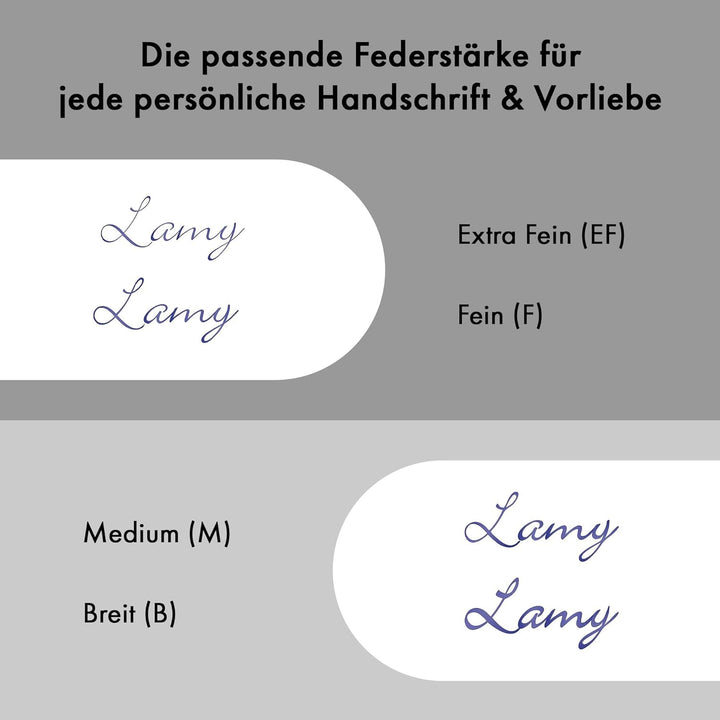 LAMY studio Füllhalter 067 - Füller aus rostfreiem Edelstahl in dunkelblauem Soft-Lack-Finish mit ho