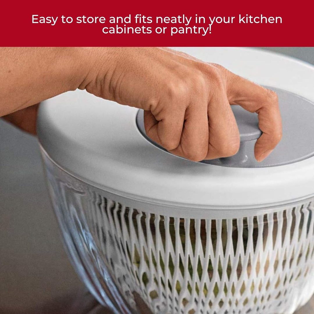 Guzzini - Kitchen Active Design, SPIN&STORE Salatschlüder mit Deckel - Säure Gelb, Ø26 x h19 cm | 40