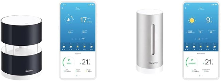 Netatmo Windmesser für Netatmo-Wetterstation, schwarz, NWA01-WW & Zusätzliches Modul für Wetterstati