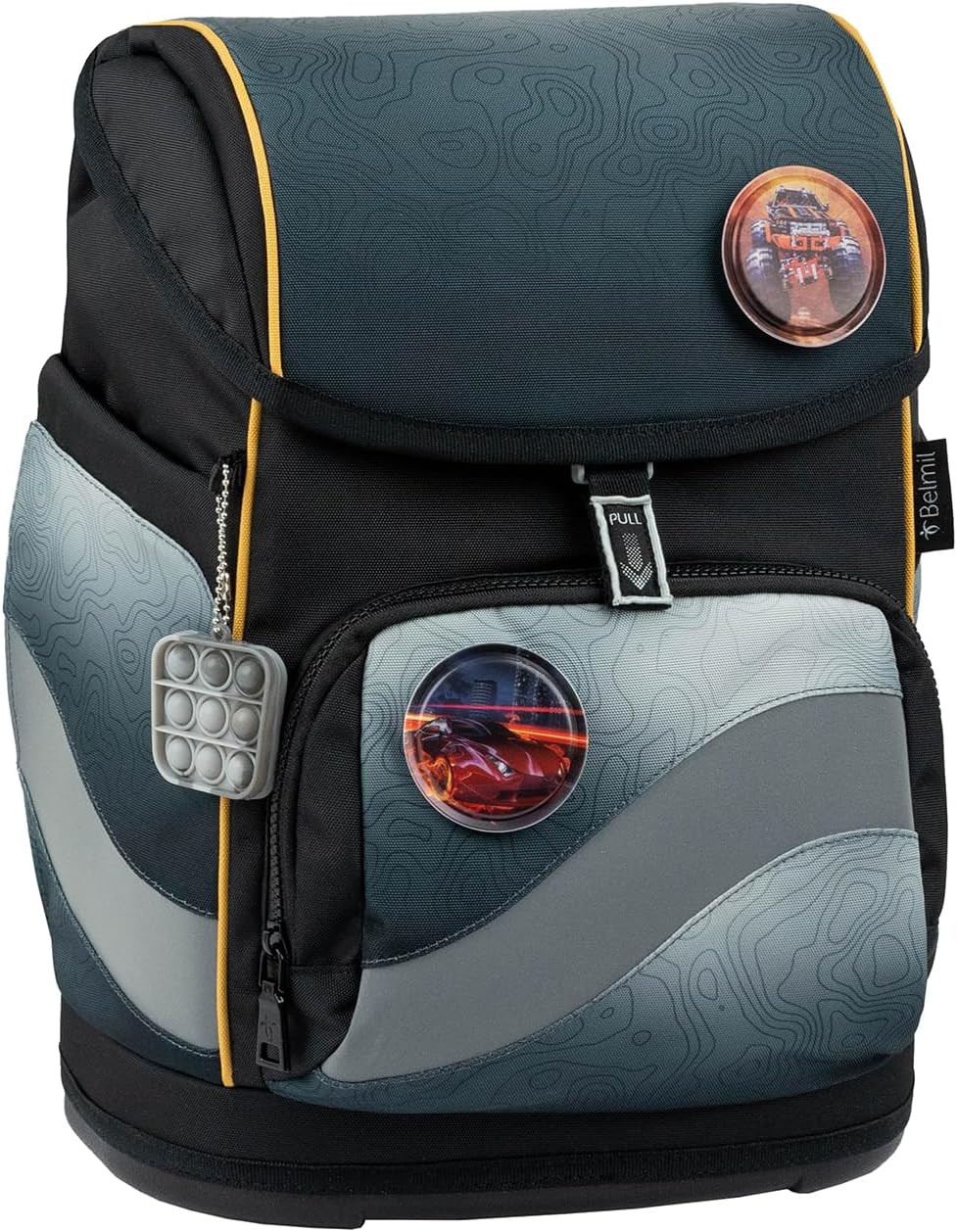 Belmil Smarty Plus Premium Schulranzen Set 405-51/P/S Black Grey, Black Grey