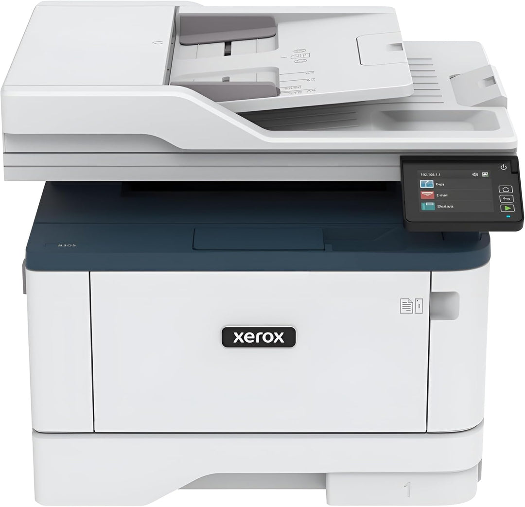 Xerox B305 S/W-Laserdrucker Scanner Kopierer USB LAN WLAN, weiss / blau