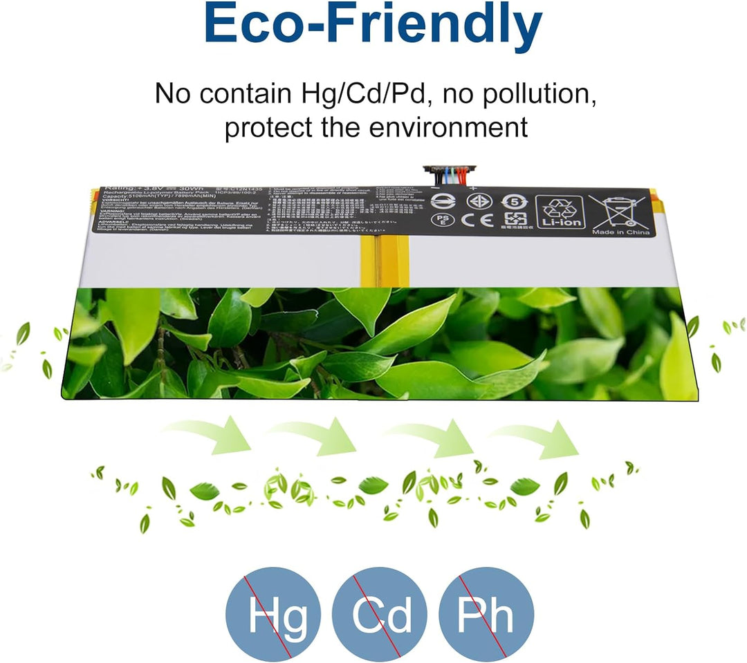 Exmate C12N1435 Laptop Akku Kompatibel für Asus Transformer Book T100HA T100 T100H T100HA-FU006T [3.