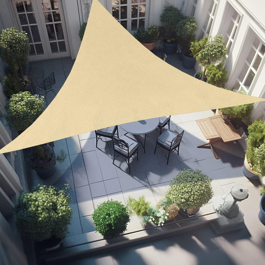 PHYLES Sonnensegel Dreieck Wasserdicht 3x3x3m, Sonnenschutz UV Schutz Windschutz Segel für Balkon Ga