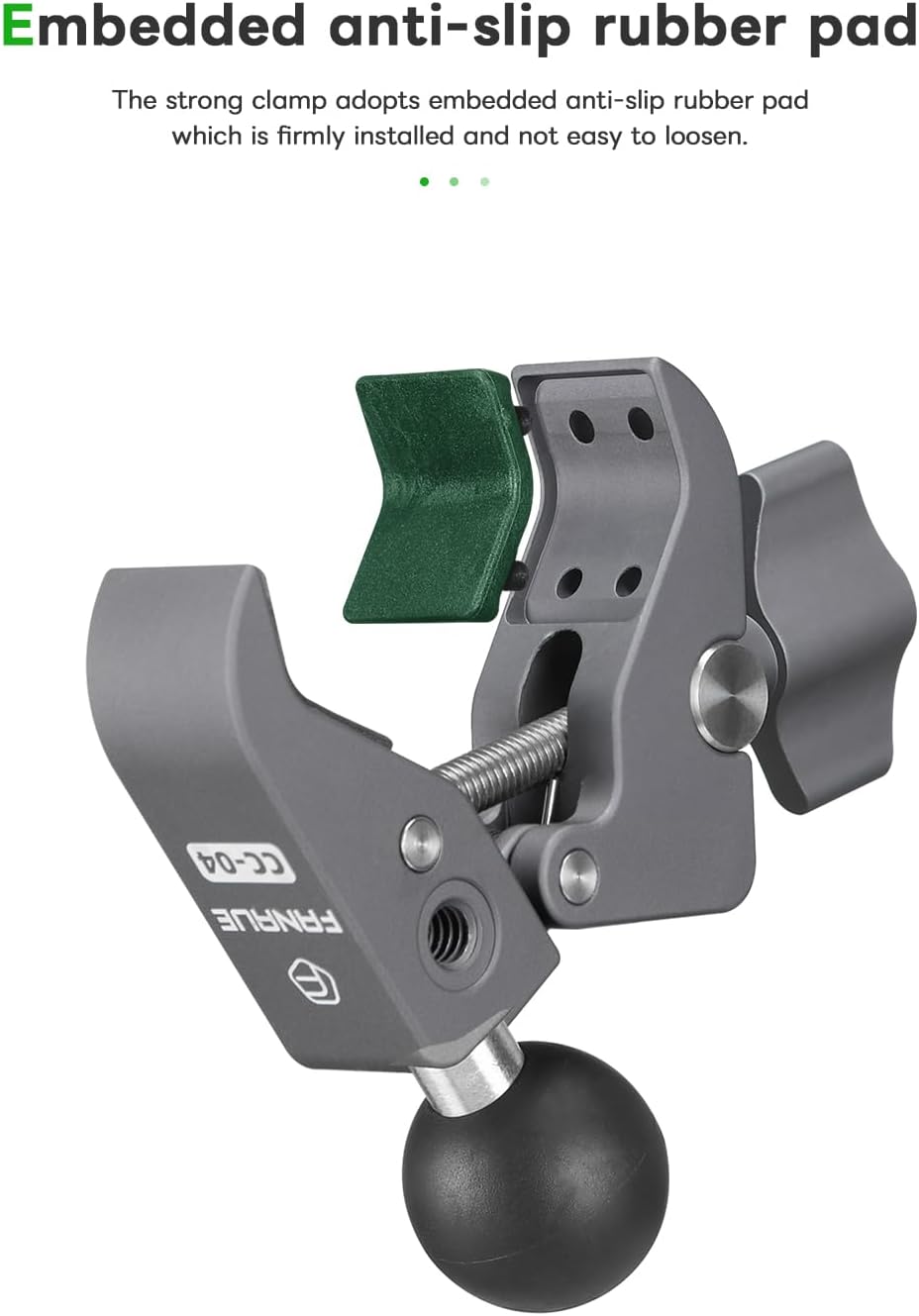 FANAUE CC-04F Schutz vor Diebstahl Lenkerklemmbasis mit 1" Ball Adapter für Durchmesser 13-52mm Moto