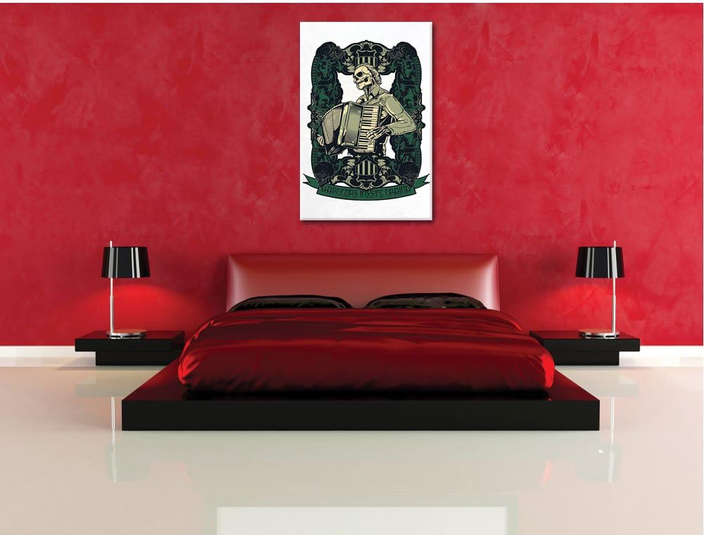 Hardcore meets Drama white Bild auf Leinwand, XXL riesige Bilder fertig gerahmt mit Keilrahmen, Kuns