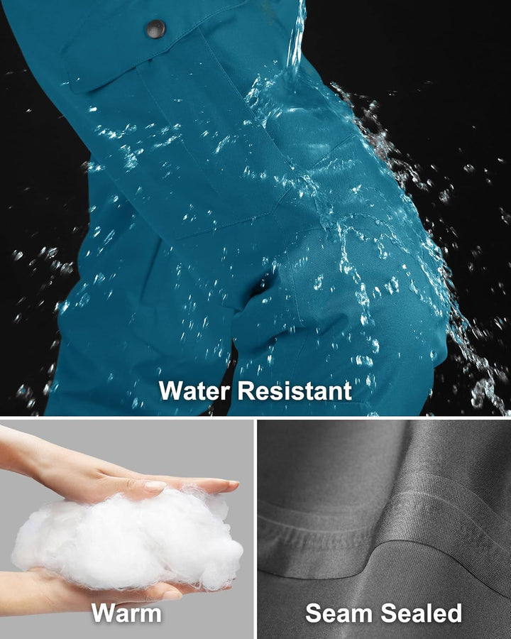 33,000ft Damen Skihose Outdoorhose Wasserdicht Winddichte Softshellhose Warme Gefütterte Thermohose