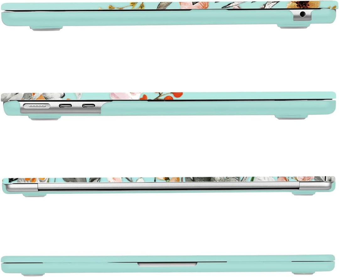 MOSISO Kompatibel mit MacBook Air 13 Zoll Hülle M4 M3 M2 2025 2024-2022 A3240 A3113 A2681, Gartenblu