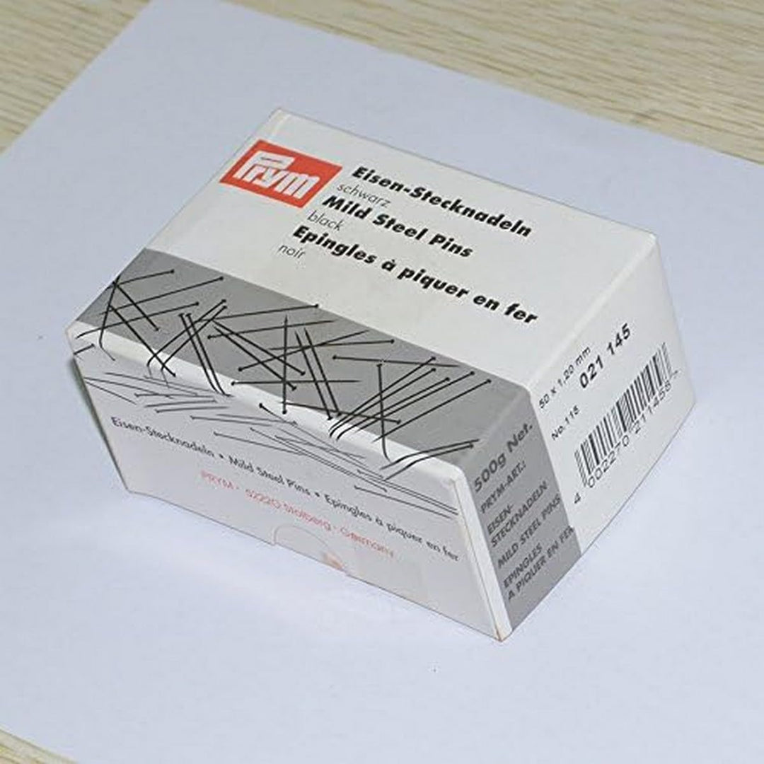 Prym 021145 Stecknadeln, 1,20 x 50mm, schwarz 50 x 1,20mm, 50 x 1,20mm