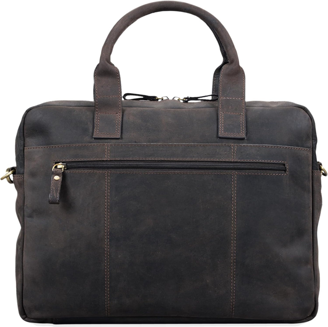 STILORD 'Leander' Umhängetasche Leder Gross Arbeitstasche Aktentasche Business Herren und Damen 15.6