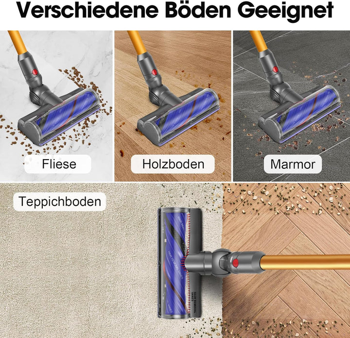 RUKHOOL Elektrische Bürste für Dyson V7 V8 V10 V11 V15 Ersatzteil Direktantrieb Reiniger Kopf Turbin
