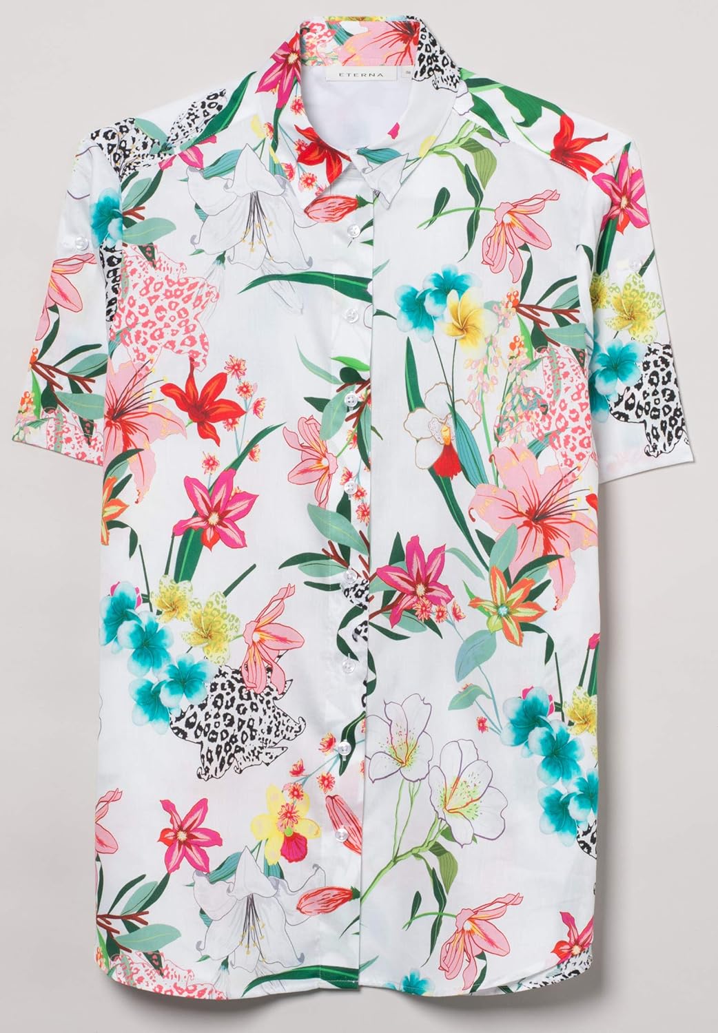 eterna Kurzarm Bluse Modern Classic Bedruckt