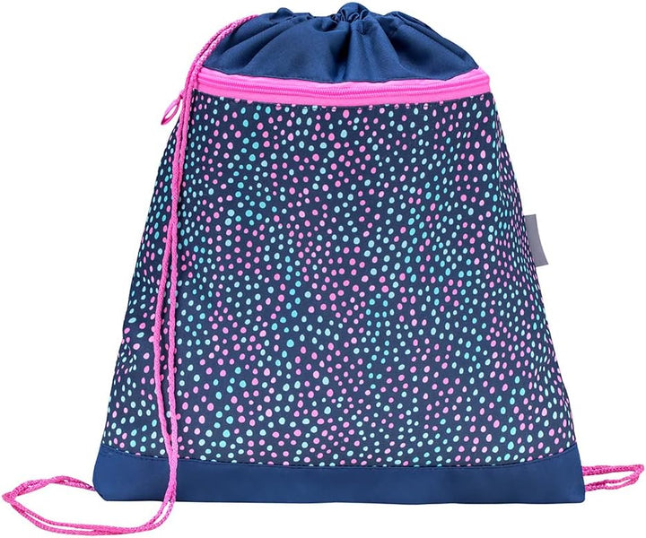 Belmil ergonomischer Schulrucksack Schulranzen Set 5-teilig für Mädchen mit PATCH Set, Brustgurt, Hü