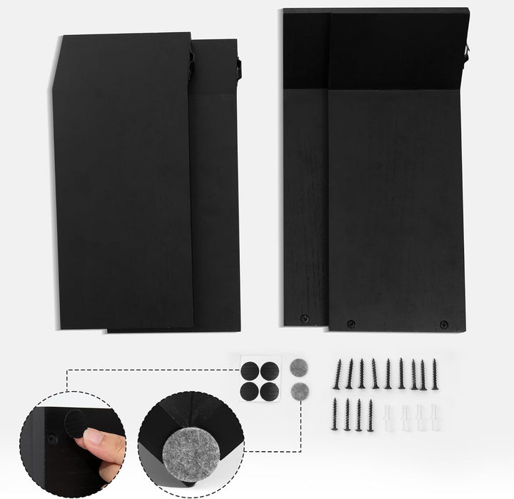 Mazjoaru Bücherregal Wandregal Holz 2er Set Wildgans-förmiges Design Schweberegale Modern V-Form Wan