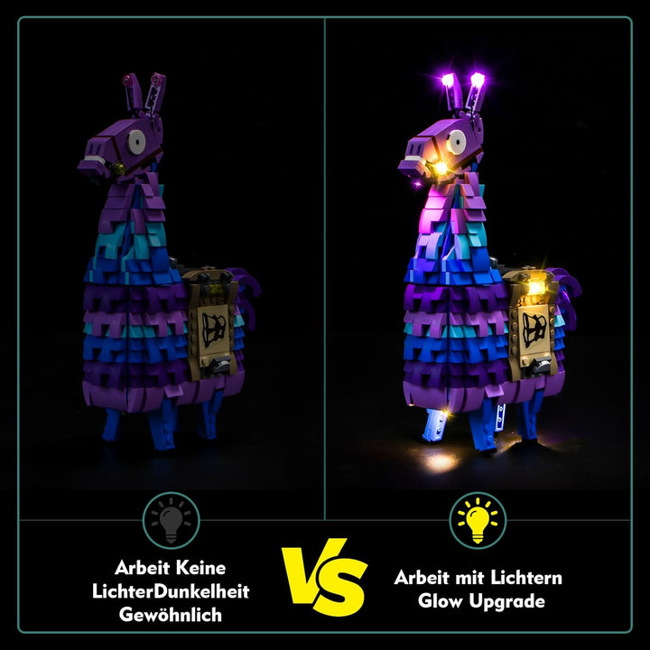 LocoLee Licht Set Kompatibel mit Lego Vorratslama Fortnite, Nur Lichter Set - Kein Modell, Licht Bel