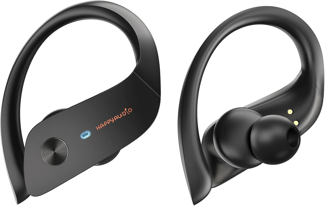 HAPPYAUDIO S3 In Ear Sport Bluetooth 5.3 Kopfhörer mit Bügel, Kabellose Ohrhörer mit klare Anrufe, D