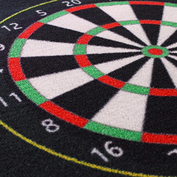 Kingpower Dartteppich mit Abwurflinie, Dart Zubehör mit Motiv, Dartmatte mit Oche, pflegeleichter Te