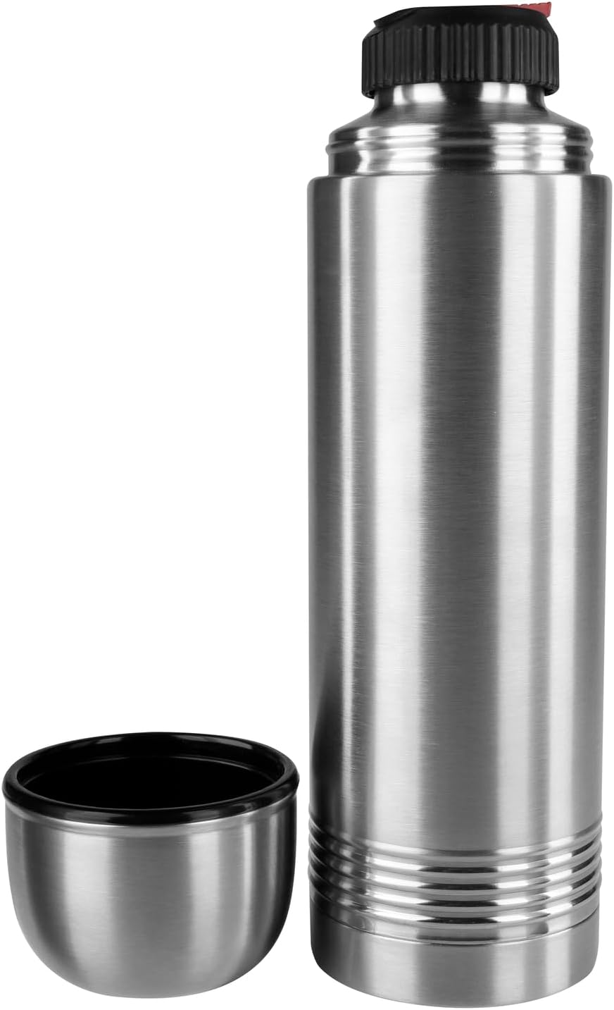 Emsa 618101600 Senator Isolierflasche, Thermosflasche, mobiler Kaffeebecher, 1000ml, Thermobecher, I