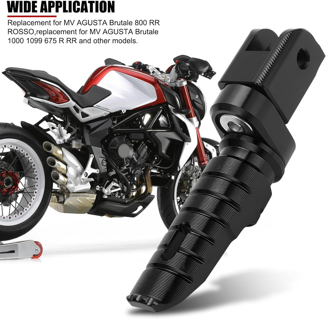 Motorrad-Fussraste vorne, Motorrad-Fussrasten vorne Aluminiumlegierung Anti-Rutsch-Ersatz für MV AGU