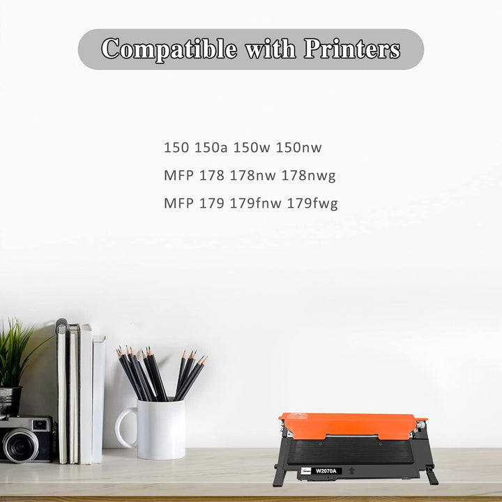 TOPRINT【mit Chip Kompatible Tonerkartusche W2070A 117A Schwarz 1000 Seiten für HP Color Laser 150a 1