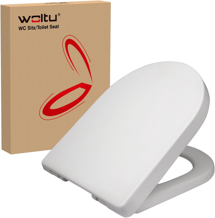 WOLTU WS2543 Klodeckel Wc Sitz Deckel Absenkautomatik, Kunststoff, Fast Fix/Schnellbefestigung, Soft