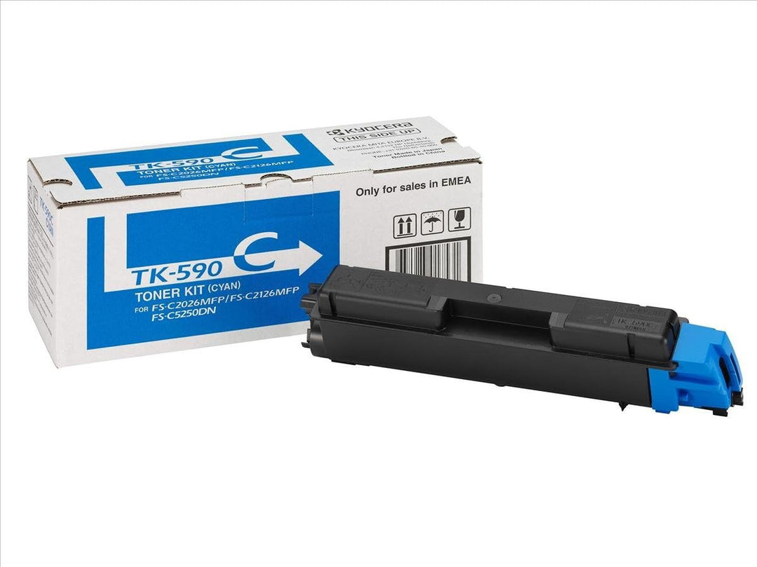 Kyocera 1T02KVCNL0 TK-590C Tonerkartusche 5.000 Seiten, cyan Cyan Single, Cyan Single