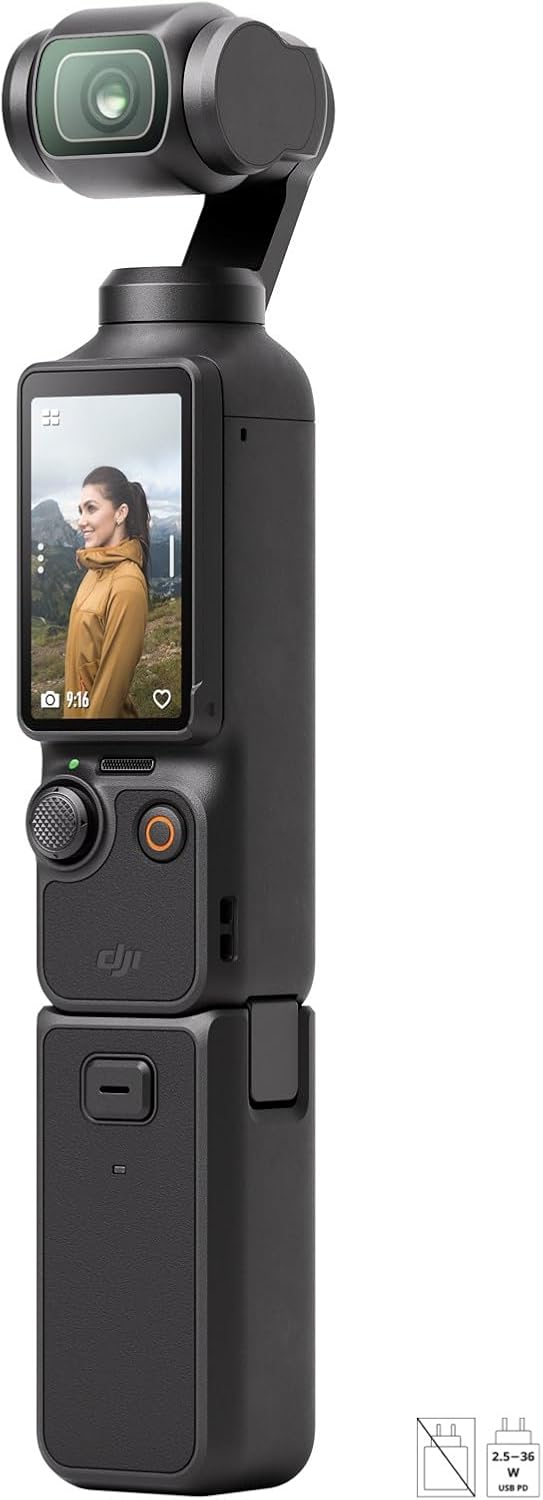 DJI Osmo Pocket 3 Power Expansion Combo, vlog kamera 4K mit Akkugriff für über 4h Aufnahmedauer, 1-Z