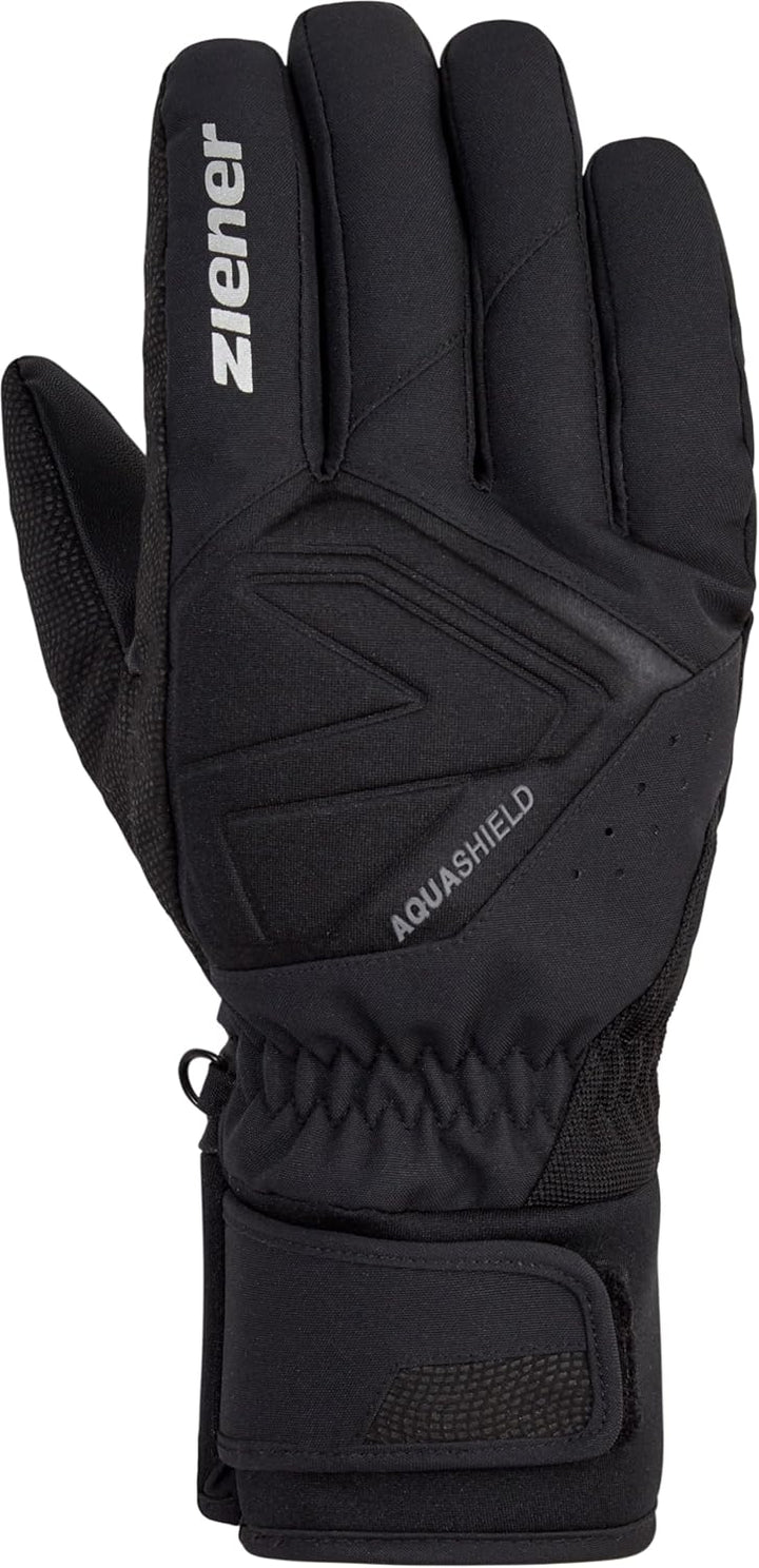 Ziener Herren Gatis Ski-Handschuhe/Wintersport | wasserdicht, atmungsaktiv 7.5 Schwarz, 7.5 Schwarz