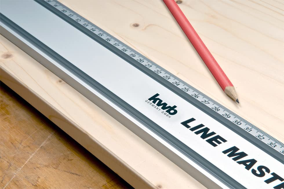kwb LINE MASTER Präzisionslineal – 1000-mm Universal-Führungsschiene für Kreissäge, Stichsäge und Ob