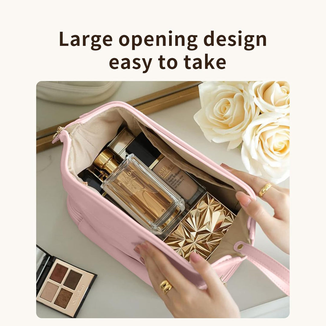 Omnpak Kosmetiktasche Damen Make Up Tasche Schminktasche Reise Kosmetikkoffer PU Leder Make Up Organ