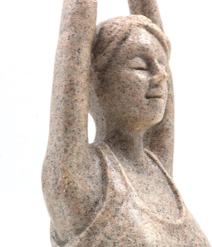 ANCLLO Statuen Skulptur Figuren Statuetten, kreatives Harz Seitwärts Gebet Yoga Mädchen Charakter Fi