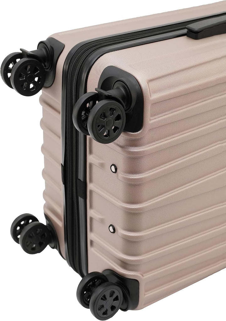BEIBYE Kofferset Rollkoffer Koffer Hartschale,TSA Schloss, Zwillingsrollen, Erweiterung (Champagner,