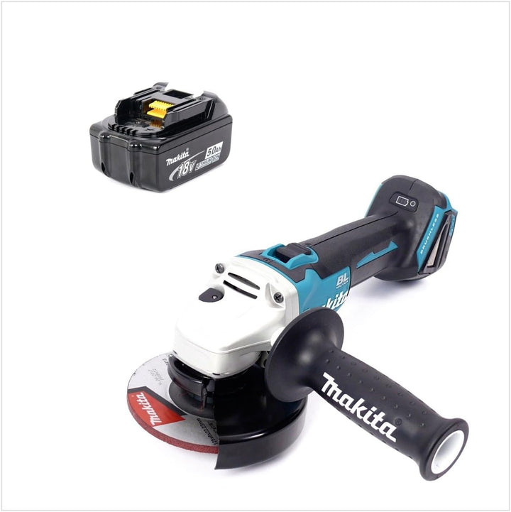 Makita DGA 504 T1 Akku Winkelschleifer 18V 125mm Brushless + 1x Akku 5,0Ah - ohne Ladegerät
