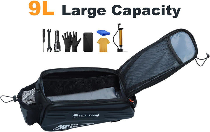 HOMPER Fahrradtaschen,wasserdichte Gepäckträgertasche Fahrrad Kofferraumtasche,9L Eva Berg Fahrrad R