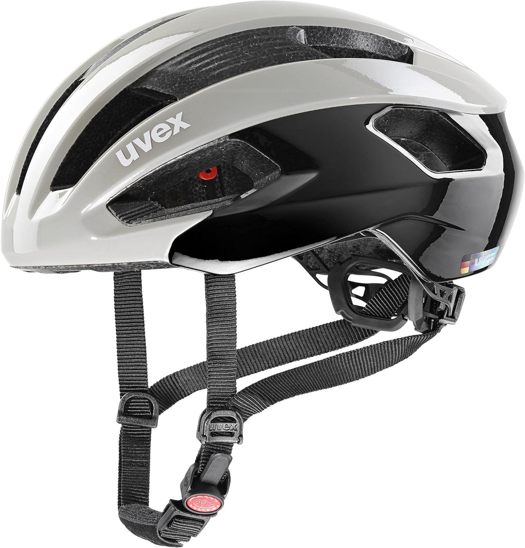 Uvex Rise Rennrad Fahrrad Helm beige/schwarz 2024 52-56 cm, 52-56 cm