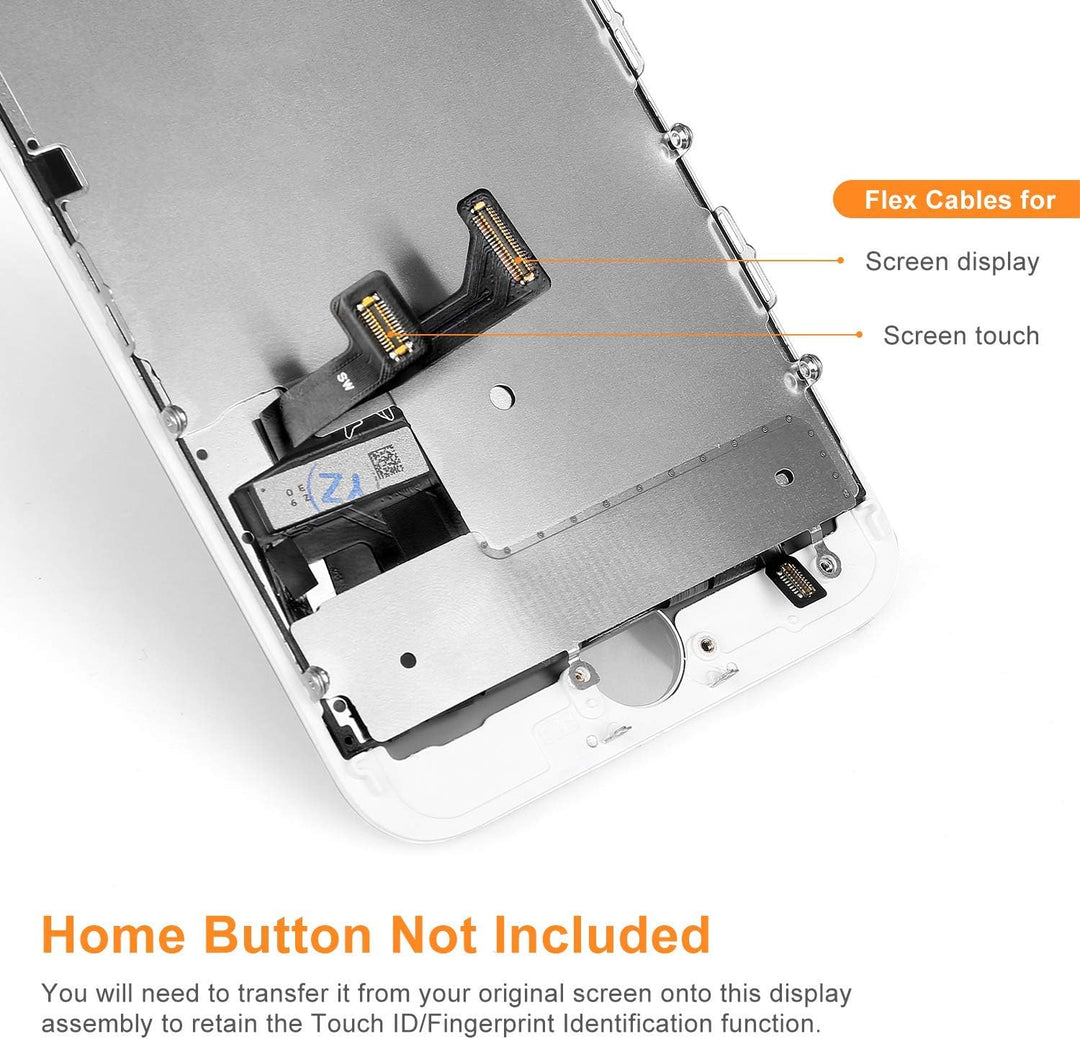 Xlhama Ersatzbildschirm Touchscreen LCD Display Kompatibel für iPhone 8 Weiss mit Reparaturwerkzeug,