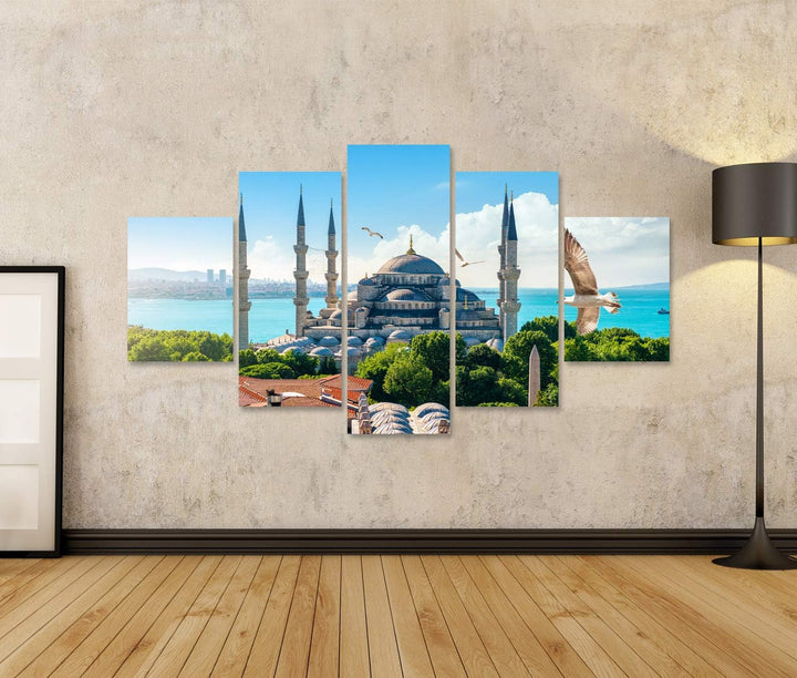 islandburner Bild auf Leinwand Blaue Moschee Am Bosporus Istanbul Türkei Bilder Wandbilder Poster Le